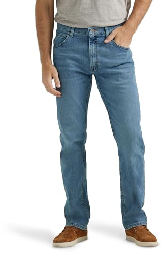Wrangler Authentics Men's Classic 5-Pocket Relaxed Fit Flex Jean, Blue, 44W x 28L
