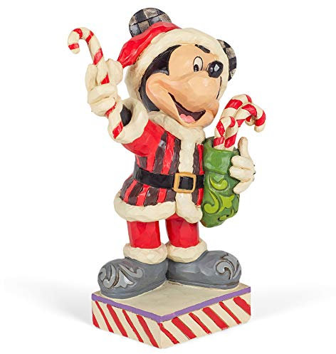 Disney Traditions Mickey Mouse with Candy Canes Figurine