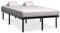 vidaXL Bettgestell Metallbett Bett Schlafzimmerbett Doppelbett Schlafzimmermöbel Ehebett Bettrahmen Lattenrost Schwarz Metall 140x200cm