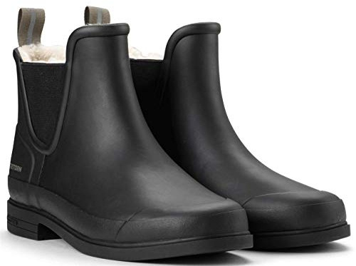 Tretorn W Eva Winter Schwarz - Klassischer Warmer Damen Chelsea Winter-Gummistiefel, Größe EU 38 - Farbe Black - Black