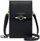 Katech Handytasche zum Umhängen, Handy Umhängetasche Damen PU mit Vielen Fächern und Kartenfächer, für Handy unter 6,7 Zoll (Schwarz)