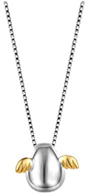 HCMA 925 Sterling Silber Engels-Ei-Halskette für Frauen Kettenhalskette weiblicher Halsreif