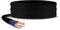 Primes DIY 2 Core Round Black Flex Flexible Cable, stranded electrical copper wire, Insulated Flexible PVC Wire, Stranded Wire High Temperature Resistance, 3182Y BASEC Approved 1mm(2 Meter)