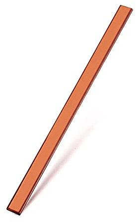 QWORK® Cobre Púrpura T2, Placa de Cobre, Placa Metálica de Cobre Puro para Industria Materiales 3 mm x 15 mm x 25 cm