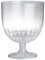 Portaconfetti Riutilizzabile Coppa Trasparente Gambo Corto in plastica Diametro 16 cm Altezza 20 cm