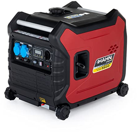 Generatore di corrente a benzina 3 kW – Generatore inverter silenzioso con serbatoio da 10 l e 230 V – Fino a 6 ore di durata per campeggio e applicazioni mobili, 96 dB/A