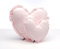 von Herzen Cuscino decorativo in mussola in 100% cotone, a forma di cuore, per divano e letto, cucito a mano (piccolo (diametro circa 18 cm), rosa cipria)