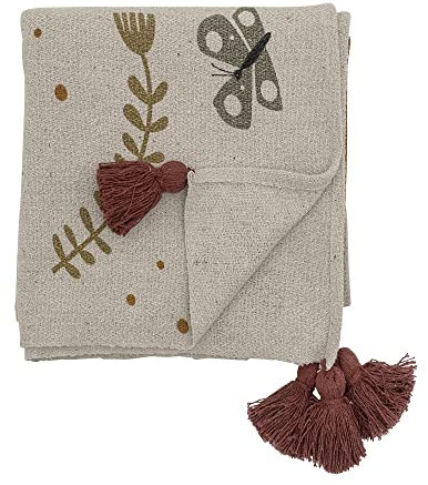Bloomingville Tagesdecke Kinderdecke Plaid Dorell 130 x 160 cm recycelte Baumwolle