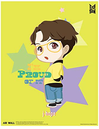 DYNAMART BTS TinyTAN j-hope Wandposter Kunstposter Familienschlafzimmer Dekor Poster Luftreinigung und Desodorierung Premium ungerahmt Version