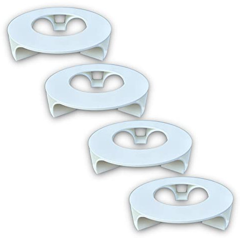 terraced® - 4er Set - Untersetzer Blumentopf – Farbe: Cremeweiß - Rund - 16cm Durchmesser - Material - Made in Germany