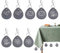 Feliciay 8 StückTischdeckenbeschwerer mit Clips,Naturstein Tischdecken Beschwerer Draußen mit Stahl Klammer,Geeignet für Tischplatten im Garten, Picknick,Party,Küche,Esszimmer(Cartoon)