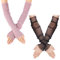 2 Paar Armstulpen Damen Kühlung Arm Ärmel Lange Ultradünne Fingerlose Ellbogen Sommerhandschuhe Sonnenschutz UV Schutz Kühles Netz Tül Fingerlose Armstulpen Perfekt Party Outdoor Sportaktivitäten