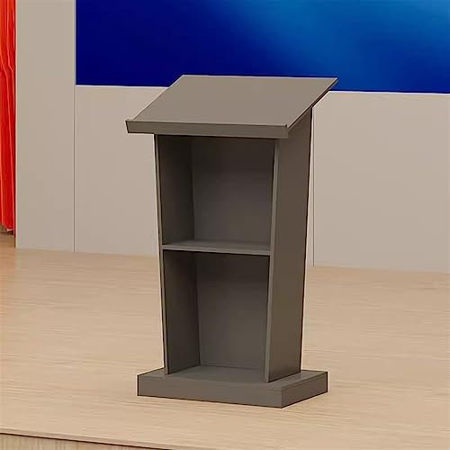 RENLXFI Rednerpult Stehpult Podium Lehrer-Redner-Kanzel-Podien für Kirche, hölzernes Stehpodium mit Lagerregal, für Restaurants Hochzeiten Büro und Klassenzimmer