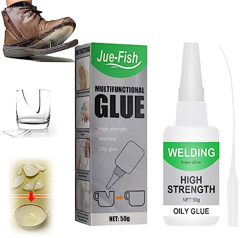 Jue Fish Glue - Jue Fish Multifunctional Glue - Jue-Fish Welding High-Strength Oily Glue - All Purpose Super Glue Extra Strength-Shoe Glue Repair Adhesive (1)