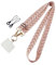 Cordón para teléfono móvil, cadena colgante cruzada, cadena de perlas para mujer, correa ajustable, reemplazo de pérdida