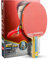 ANSNOW Pala de Ping Pong Versión Mejorada Diseñada para Ofensiva, Bate de Tenis de Mesa de Competición con 5 Capas de Madera Pura/6 Estrellas/Mango Corto