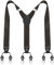 ACWOO Herren Hosenträger, 6 Clips Duty Men Braces Y Zurück, Hosenträger Herren Extra Stark Breit 3,5 cm, Einstellbar und Elastisch Hosenträger (Braun)