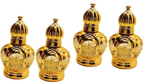 FRCOLOR 4stücke Wiederverwendbare Glas-ätherisches Öl Roll Flaschen Praktische Leere Parfümflaschen Für Massageöle Aromatherapie Und Kosmetik Mit Auslaufsicherem Design