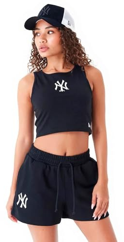 New Era Damen MLB Le Crop Tank Neyyan Blkwhi Unterhemd (1er Pack)