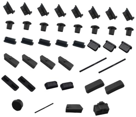 ETHZZLE 40pcs Silicone Dust Plug Set for Computer Usb Motherboard Port Cover Easy Install