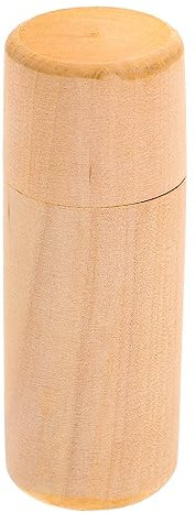 BUGUUYO Wooden Essential Oil Bottle Holder 15ml Single Slot Cylinder Case Wood Packaging Box for Small Essential Oils Storage and Travel