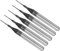 CoCud End Mill CNC Router Bits, 1/8 Shank 4mm Cutting 0.5mm Dia, Diamond Film Tungsten Carbide Milling Cutter Right Hand - (Applications: for CNC Drilling Engraving), 5-Pieces