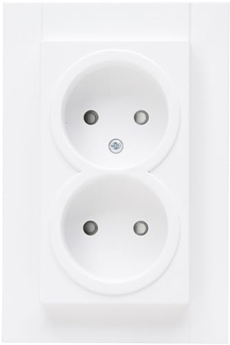 Kopp Athenis BL-M Erdungslose Steckdose 2x, arktis matt, 950032081