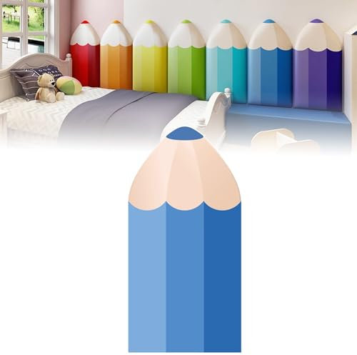 3D-Antikollisions-Wandaufkleber for Kinder, 1,8 cm dicke, bleistiftförmige Wandpolsterung, selbstklebende, wasserdichte DIY-PU-Tapete for Schlafzimmer, Kinderzimmer, Kinderzimmer, 30 x 60 cm ( Color :