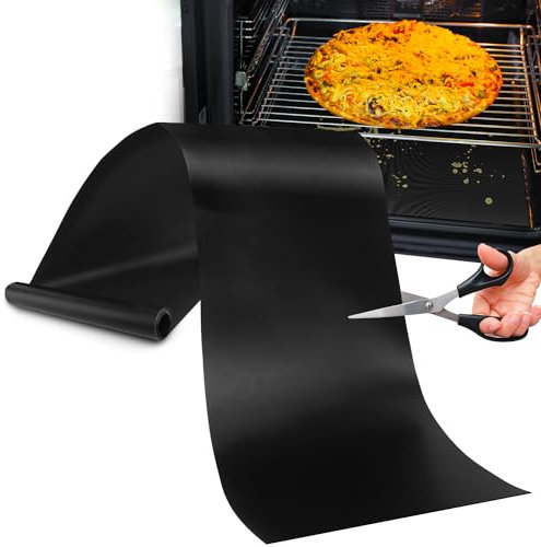 Oven Liner for Bottom of Oven, Cut to Size Air Fryer Liners, Stovetops Protector & Grills Mat Thick Heavy Duty Non Stick Teflon Sheet with BPA and PFOA Free 16x75 Inches