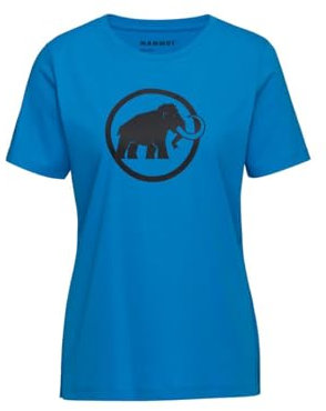 Mammut Core T-Shirt Women Classic | Sportshirt für Damen, Basic Sportoberteil, 100% Organische Baumwolle, Mit Logo, Kurzarm | Glacier Blue, M