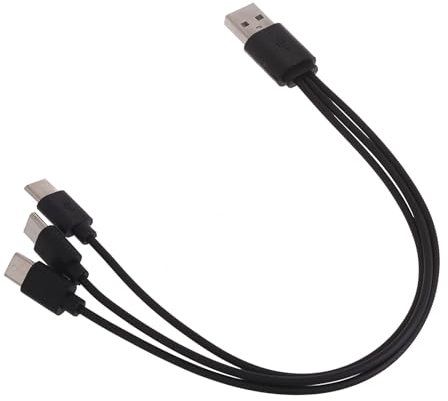 Mjaie Câble de charge multiple USB vers USB C 3 4 en 1 Cordon de charge multiple avec connecteurs de type C pour tablette Câble de charge USB C