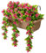 STI Vaso da Balcone con Ganci e pianta Bouganville Artificiale Fucsia Larghezza 54cm