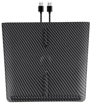 Model3 Car Charger Carbon Fiber, for Tesla, Model 3 Accessories Usb Car Charge Ports Dual Fast, for Tesla, Model 3 Wireless Charger 2020(Carbon fiber)
