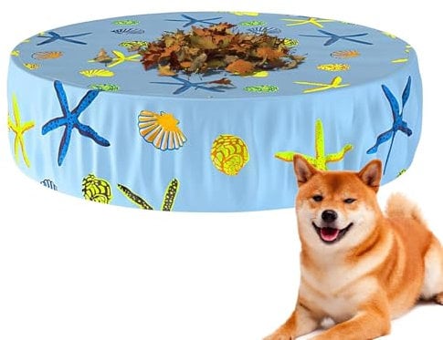 Round Pool Cover, Cover for Dog Pools, Summer Pool Tarpaulin, Swimming Pool Cover, Round Dog Pool Cover, Waterproof and Dustproof