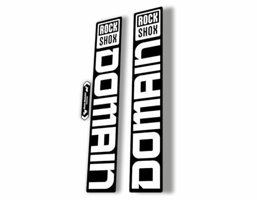 Autocollant de rechange pour fourche compatible avec Rock Shox Domain 2022 Series Blanc (brillant)