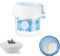 lomonmen Colino per Yogurt,Filtro Yogurt Greco con Coperchio,Yogurtiera per Yogurt Greco con Maglia Fine per Yogurt Greco,Succhi di Frutta,Latte,Tè (azzurro)