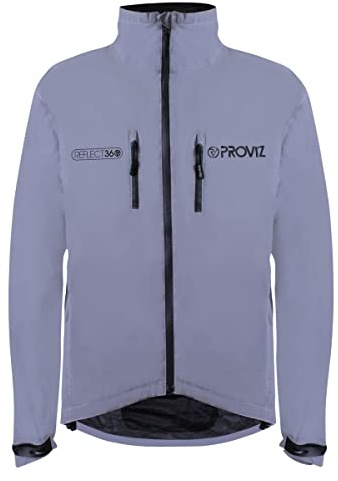 Proviz Men’s City REFLECT360 Reflective Jacket – Cycling Jacket for Men, Waterproof, Windproof, Full Reflectivity, Seam Sealed Hi Vis Cycling Jacket with Fleece Collar