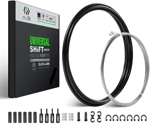 Chooee Fahrrad Schaltkabel für Shimano/Sram,Fahrrad Schaltzug Set-Universal Fahrrad Schaltseil 2.8m Mit Öl Schlauch 3.5m Schaltzugset für Rennrad,MTB,Citybike und andere.