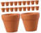 Mobestech 20 Piezas Maceta De Cerámica Minimacetas Ollas De Arcilla para Exterior Vasija De Barro con Drenaje Miniatura Pequeño Interior Bote Pequeñas Ollas De Barro Flor Terracota Chocolate