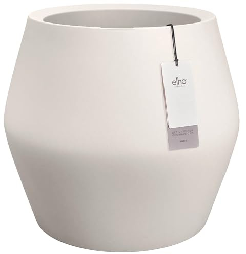 elho June Split Low 46cm Blumentopf - Linen White | L 46 x B 46 x H 42.6 cm | Für drinnen & draußen geeignet | 100 % recycelter Kunststoff