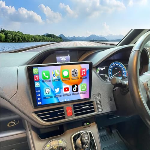Android 14 Car Stereo for Toyota Noah Voxy 2014-2021 Wireless Carplay Android Auto GPS Navi 10in Car Radio with Bluetooth Wifi FM/RDS Sat Navi SWC Mirror Link Split Screen Camera/Mic 2+32G