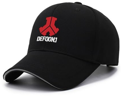 DFARYUP Baseballkappe Herren De-fqon.1, Unisex Baumwolle Kappe für Herren & Damen, für Outdoor-Aktivitäten wie Angeln, Camping und Jagd verwendet Werden, Schwarz(Black)