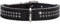 HUNTER DIAMOND PETIT Halsband für kleine Hunde, Leder, mit Strasssteinchen, 42 (S), schwarz