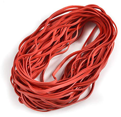 Coopay 12 Inches Extra Large Rubber Bands, 30 Pieces Heavy Duty Trash Can Band Bulk, Strong Elastic Bands for Office Supply School Home, Garbage Cans, File Folders (Red)
