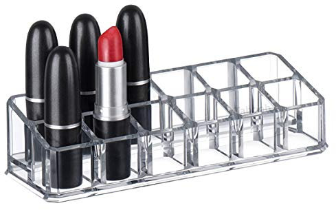 Tabooh Cosmetic Clear Make Up Organiser Acrylic 12 Sections for Lipstick Lip gloss Nail Polish M8206