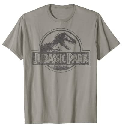 Jurassic Park Classic Logo Faded Black T-Shirt