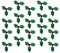 Healifty 100pcs Christmas Holly Leaves Iron On Sew On Cloth Embroidered Patches Appliques Embroidery Needlecraft Sewing Party Tree Ornaments Decor 5cm
