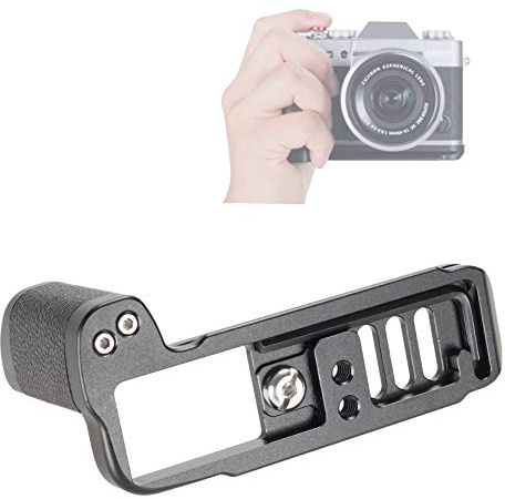 WEPOTO XT30-C Hand Grip Quick Release Plate L Bracket QR Plate Compatible with Fujifilm X-T30 X-T20 X-T10 Camera-Aluminium Leather