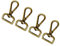 Sharplace 4 Karabinerhaken Karabinerverschluss Schlüsselring, drehbarer für Gurtband 20 mm, Bronze