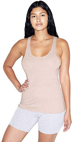 American Apparel Women's Tri-Blend Sleeveless Racerback Tank, Tri-Creole Pink, Medium